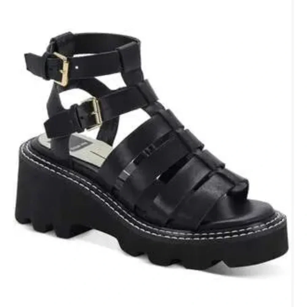 DOLCE VITA GALORE BUCKLE HEEL GLADIATOR SANDALS size 10